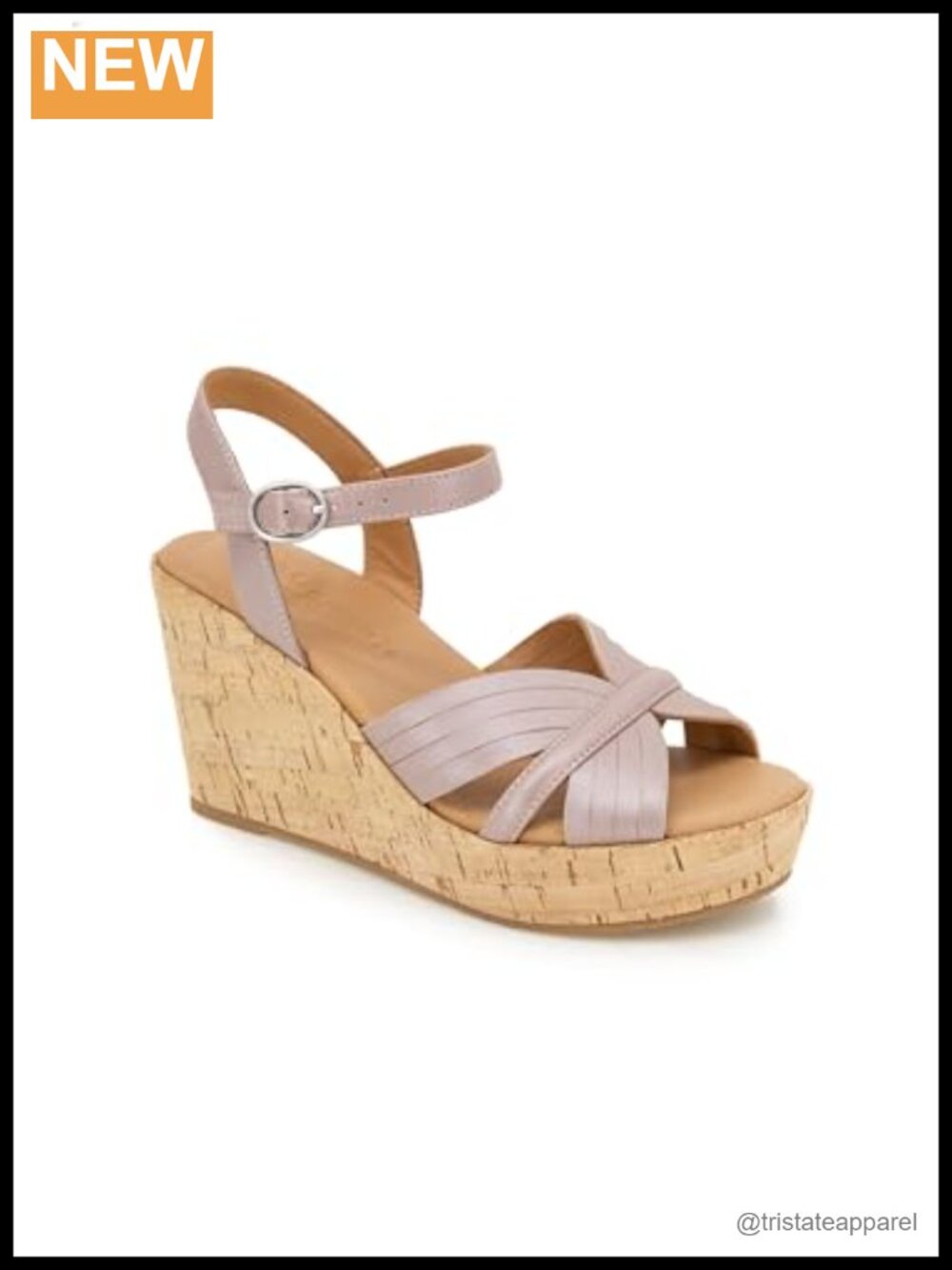 Gentle Souls by Kenneth Cole Womens Nomi Wedge Sandal Cork 3.54 Inch Memory